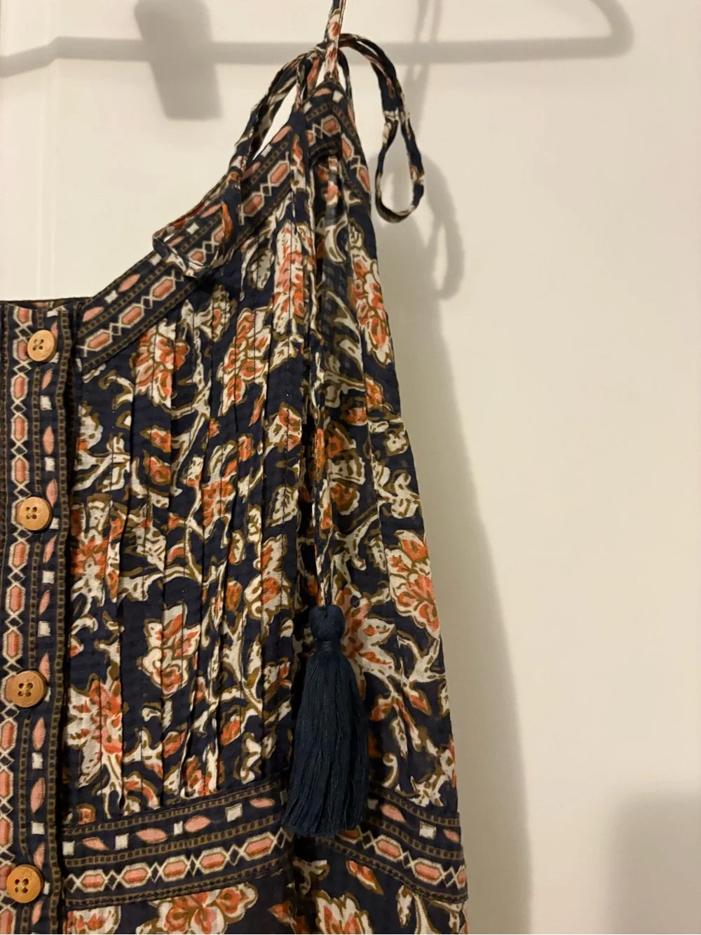 Veronica Beard Black & Brown Floral Maxi Dress with Tie Straps - Picture 3 of 6